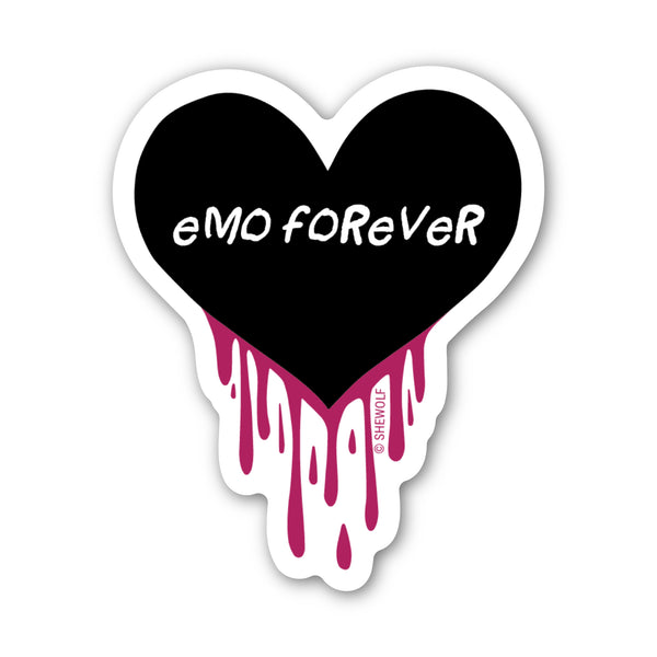 Emo Forever Drippy Heart Sticker