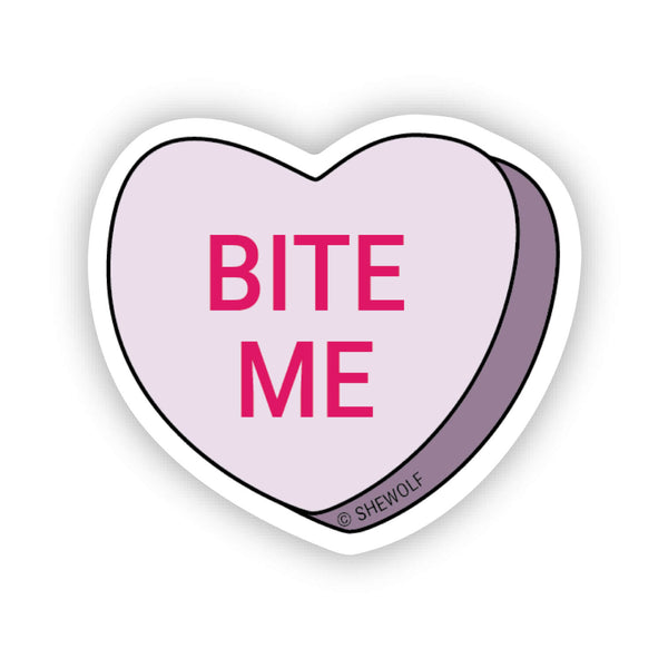 Bite me sticker